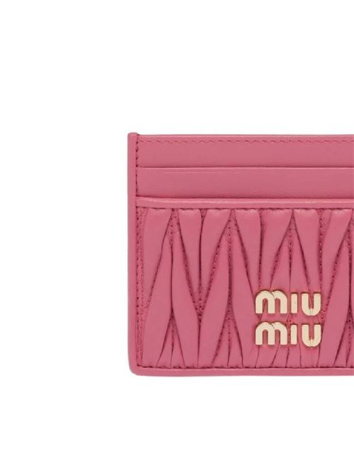 Matelassé nappa-leather card holder Miu Miu | 5MC076V-OOO2FPPF0638